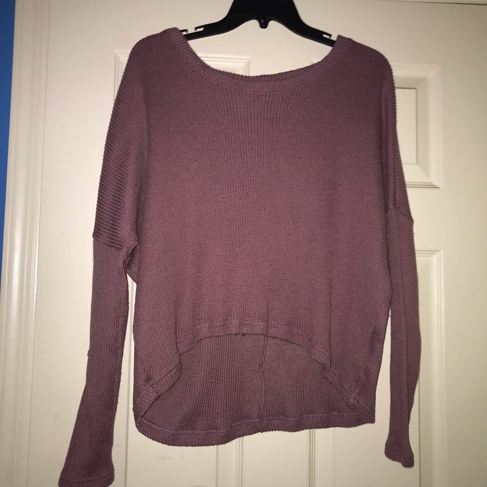 AERO CAPE JUBY PURPLE HIGH LOW SWEATER